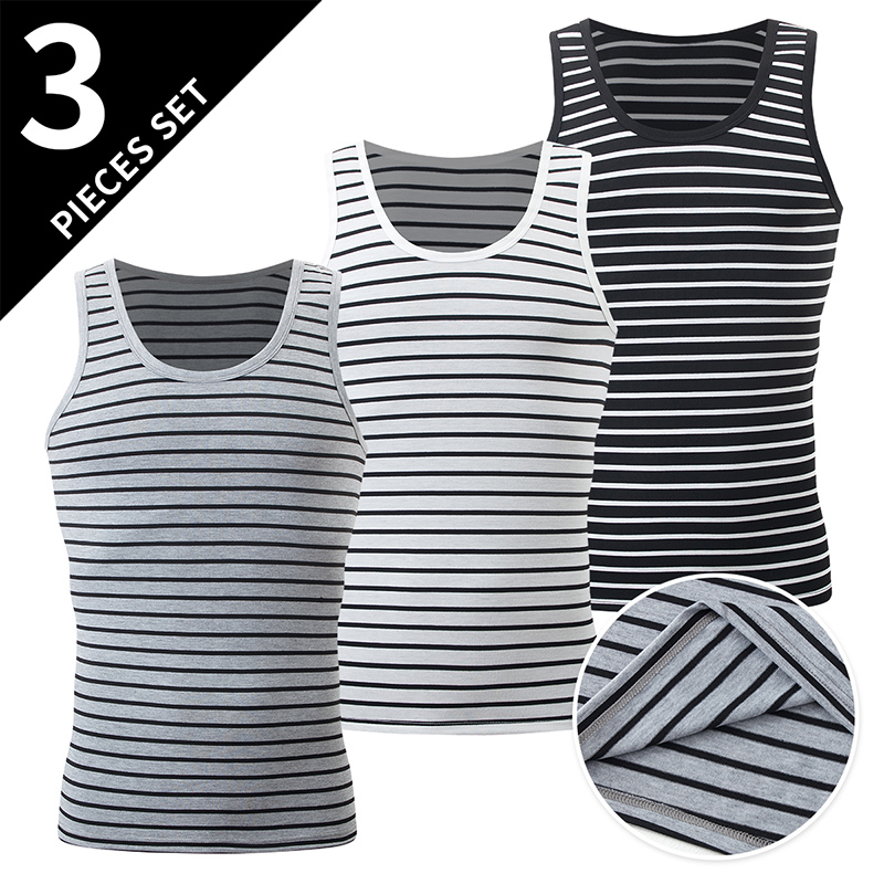 Running Gear Youth - 3-Piece Men's Vest Youth Striped Vest