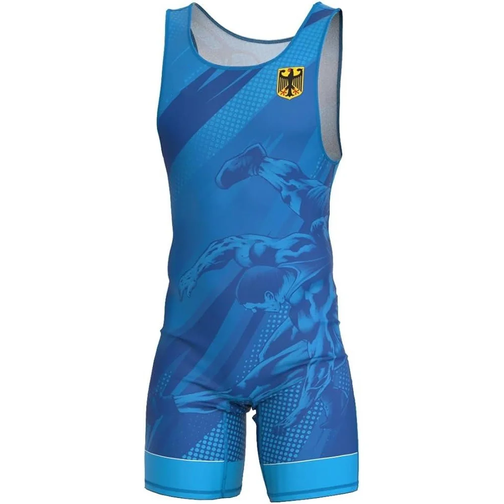 Running Gear Cool - Mens Wrestling Singlet Uniform Advanced Singlets