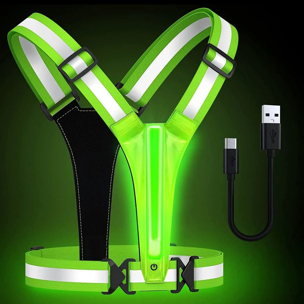 USB Rechargeable LED Reflectiv - Reflective Running Gear Vest ulasan dan harga