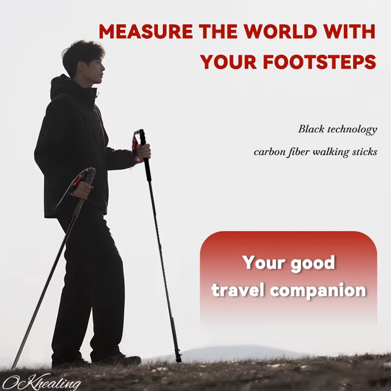 OKHEALING 110g Ultra-Light 5-S - Trekking Pole Carbon ulasan dan harga