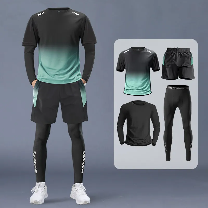 Men's 4-Piece Athletic Set - P - Running Gear ulasan dan harga