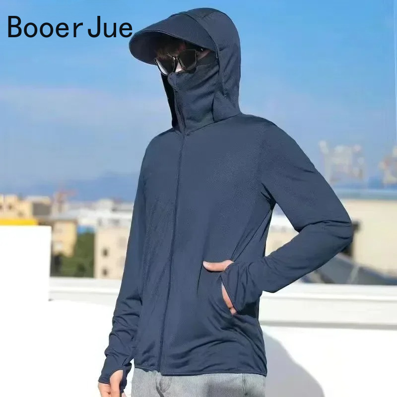 UPF50+ Men's Sun Protection Th - Running Gear Cool ulasan dan harga
