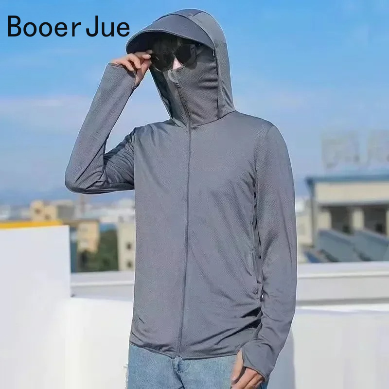 UPF50+ Men's Sun Protection Th - Running Gear Cool ulasan dan harga