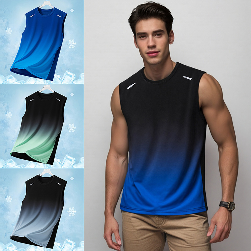 Men Gradient Sports Vest Light - Running Gear Youth ulasan dan harga