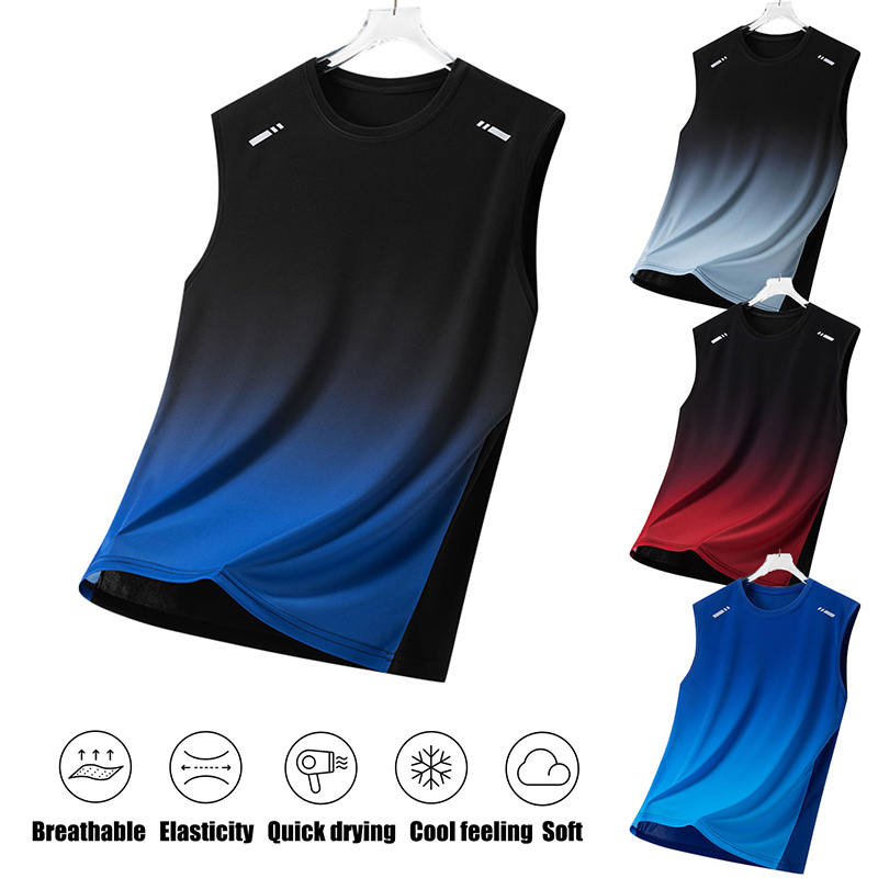 Men Gradient Sports Vest Light - Running Gear Youth ulasan dan harga