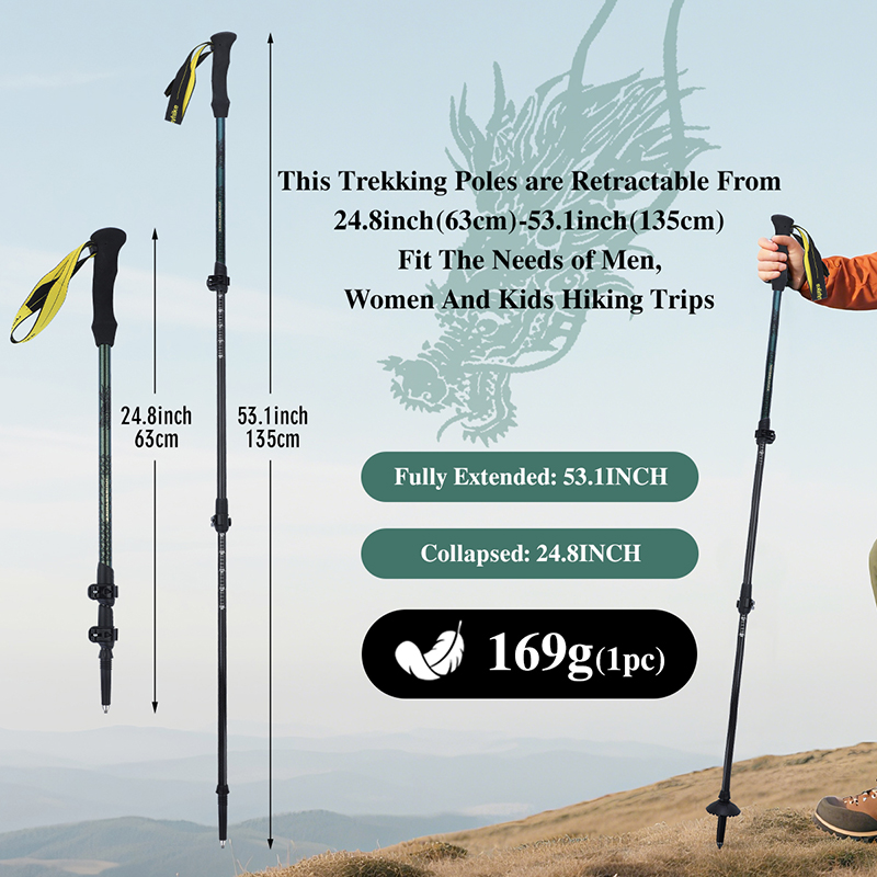 3K Carbon Fiber Hiking Stick,  - Trekking Pole Carbon ulasan dan harga