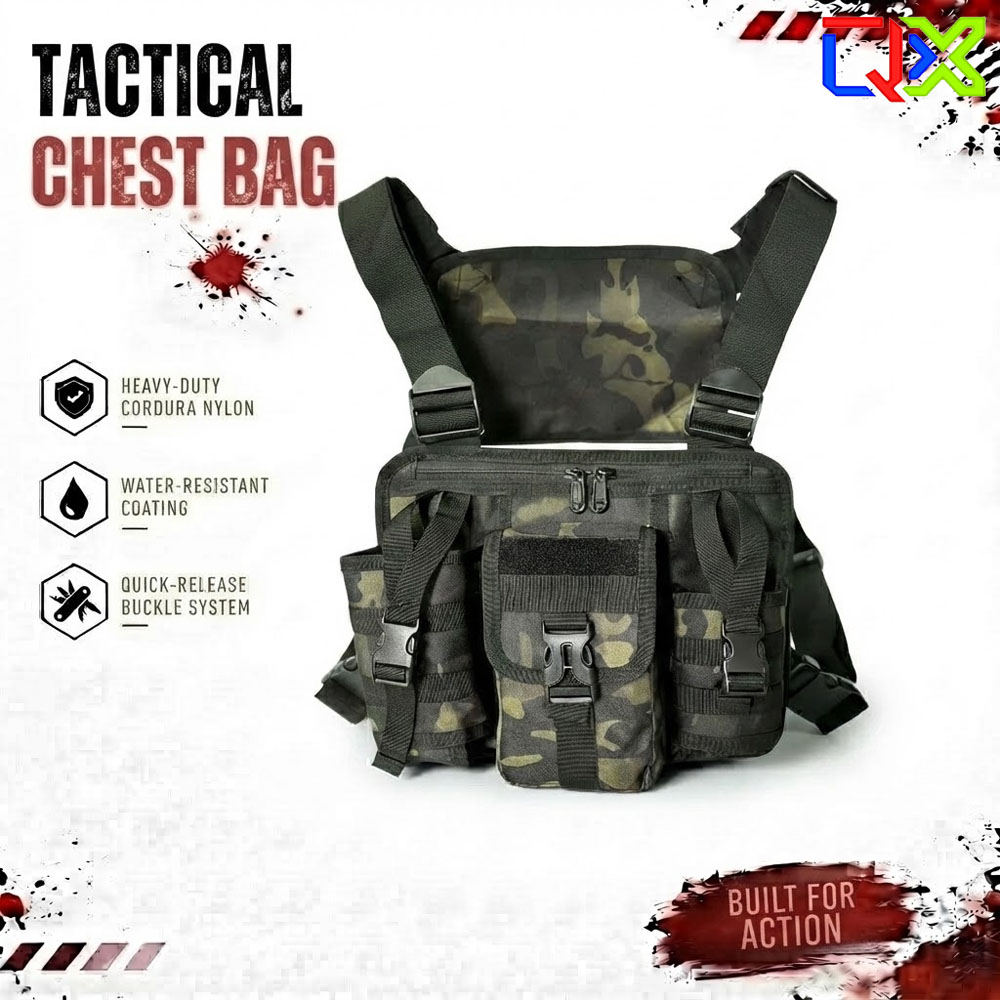 QX Tactical Vest Chest Bag Mul - Running Gear Hydration ulasan dan harga