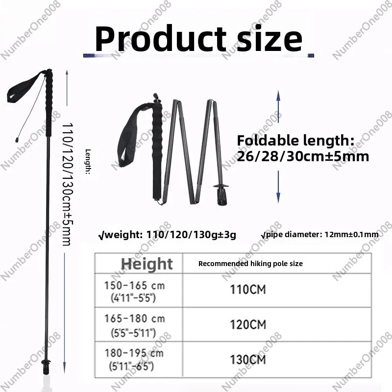 Ultra-Light Carbon Fiber Foldi - Trekking Pole Carbon ulasan dan harga