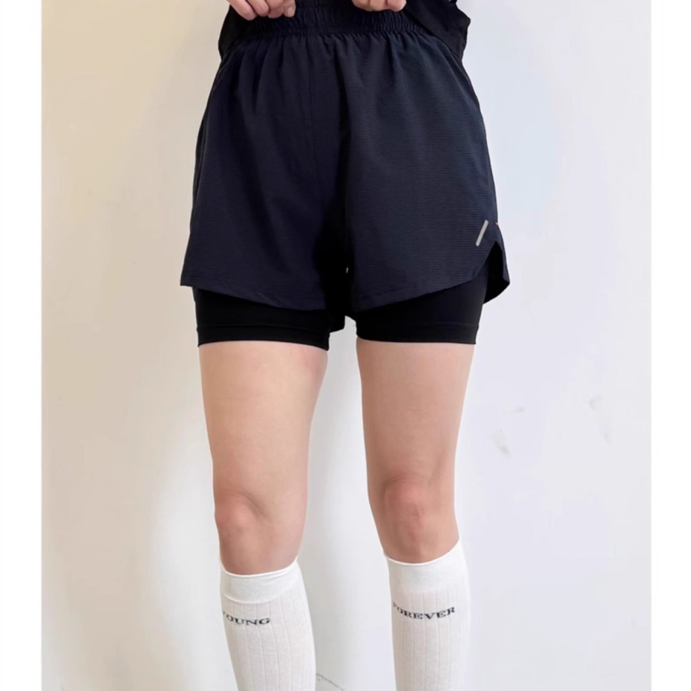 Women 2 In 1 Fitness Shorts Hi - Running Gear Junior ulasan dan harga