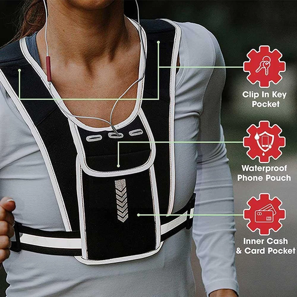 Running Vest Phone Holder for  - Reflective Running Gear Vest ulasan dan harga