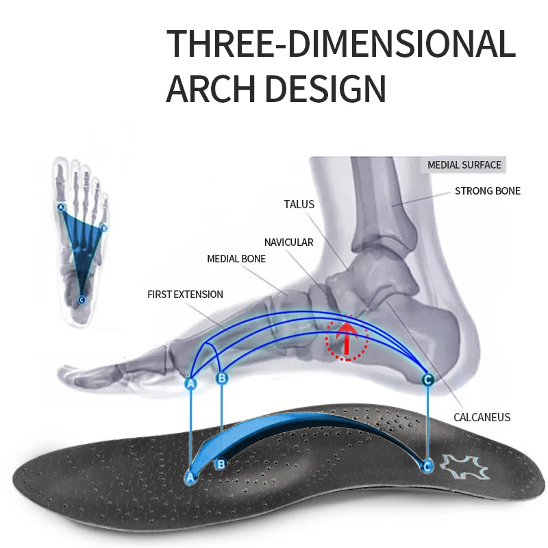 Leather Orthopedic Insole Orth - Insole Arch Support ulasan dan harga